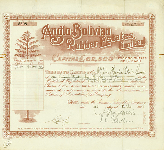 Anglo-Bolivian Rubber Estates, Limited