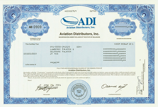Aviation Distributors, Inc.