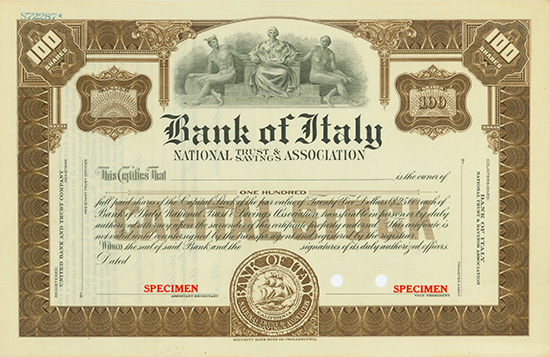 Bank of Italy National Trust & Savings Association