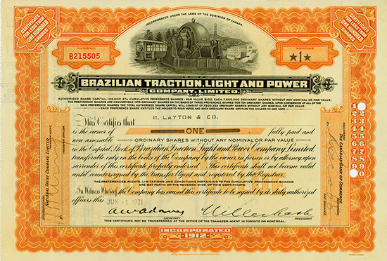 Brazilian Traction, Light and Power Company, Limited