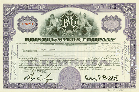Bristol-Myers Company [7 Stück]