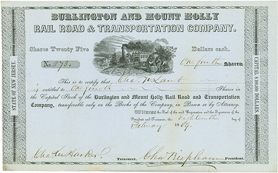 Burlington and Mount Holly Rail Road and Transportation Company