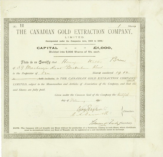 Canadian Gold Extraction Company, Limited