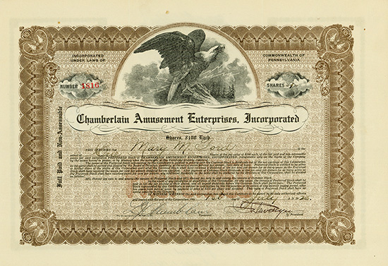 Chamberlain Amusement Enterprises, Incorporated