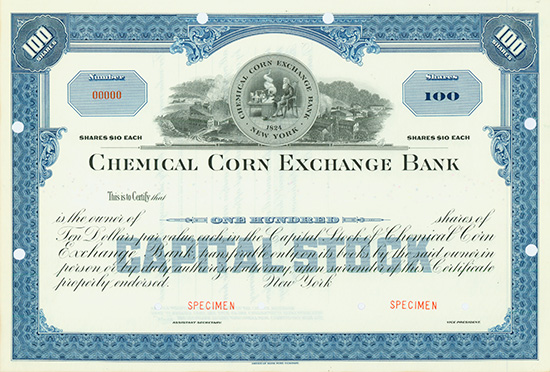 Chemical Corn Exchange Bank / Chemical Bank New York Trust Company [2 Stück]