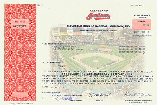 Cleveland Indians Baseball Company, Inc.