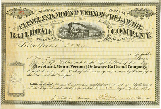 Cleveland, Mount Vernon and Delaware Railroad Company