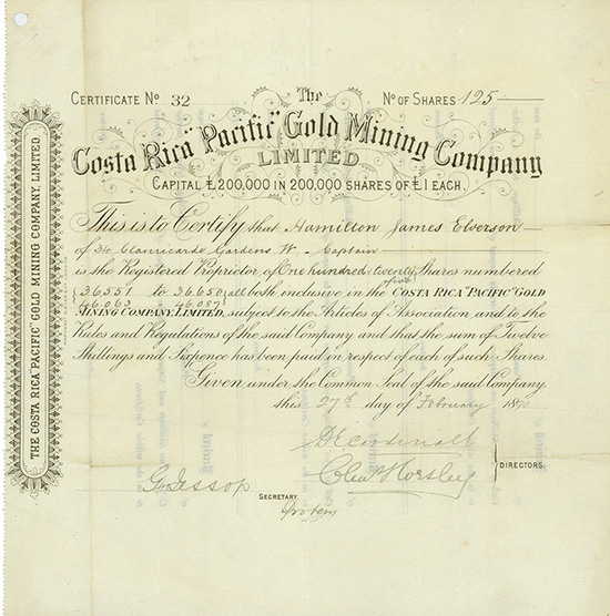 Costa Rica Pacific Gold Mining Company, Limited