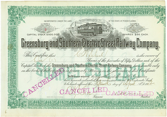 Greensburg and Southern Electric Street Railway Company