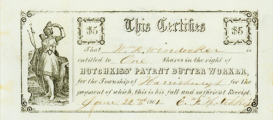 Hotchkiss' Patent Butter Worker