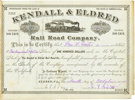 Kendall & Eldred Rail Road Company