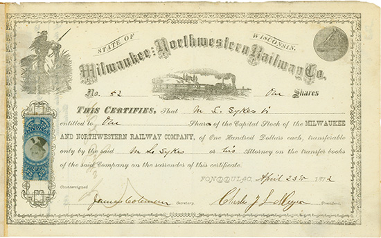 Milwaukee and Northwestern Railway Co.