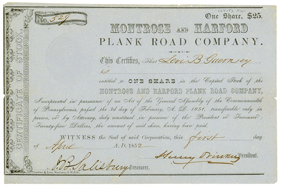 Montrose and Harford Plank Road Company