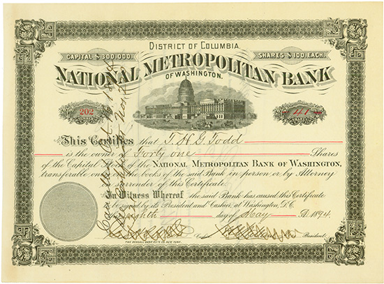 National Metropolitan Bank of Washington