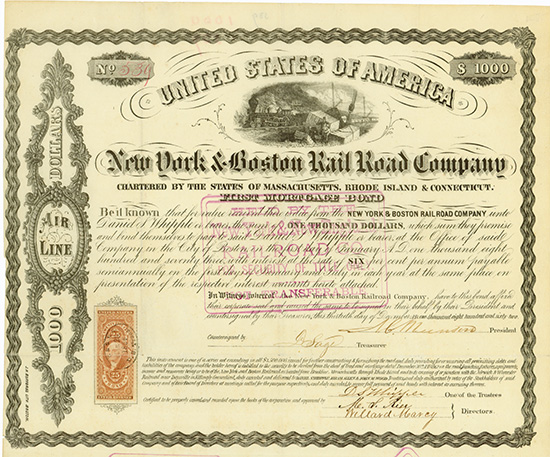 New York & Boston Rail Road Company [2 Stück]