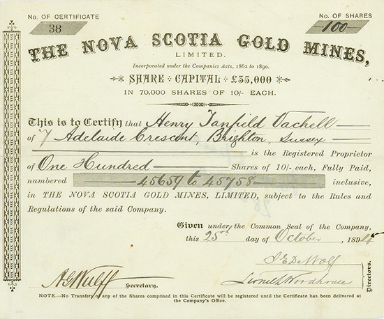 Nova Scotia Gold Mines, Limited
