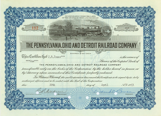 Pennsylvania, Ohio and Detroit Railroad Company