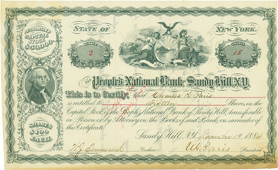 Peoples National Bank of Sandy Hill, N.Y.