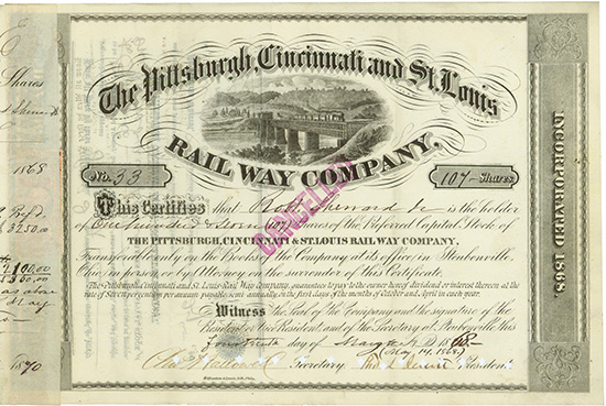 Pittsburgh, Cincinnati & St. Louis Railway Company [3 Stück]