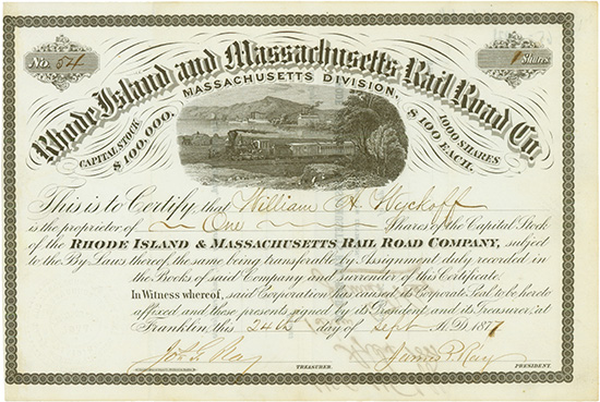 Rhode Island and Massachusetts Rail Road Co. Massachusetts Division