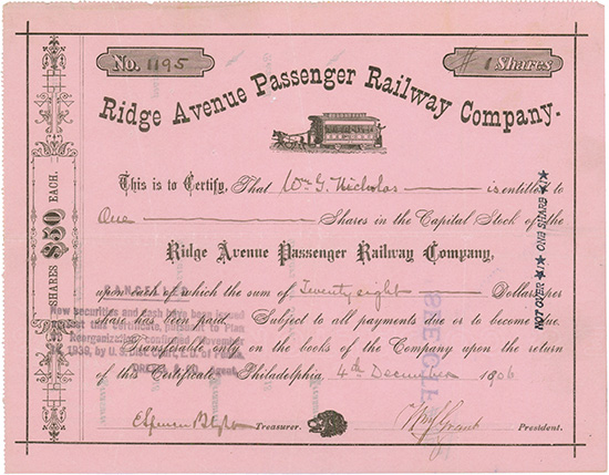 Ridge Avenue Passenger Railway Company