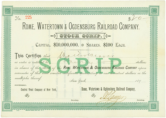 Rome, Watertown & Ogdensburg Railroad Company