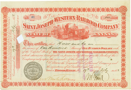 Saint Josph and Western Railroad Company