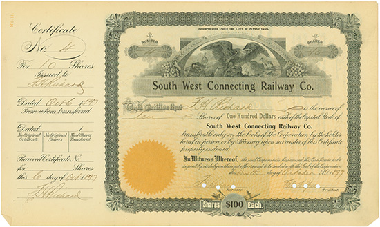 South West Connecting Railway Co.