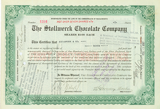 Stollwerck Chocolate Company [2 Stück]