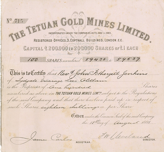 Tetuan Gold Mines Limited