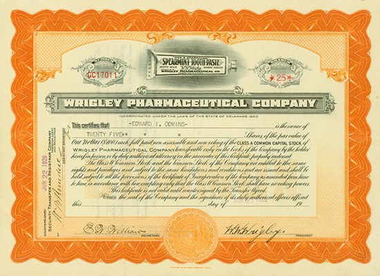 Wrigley Pharmaceutical Company