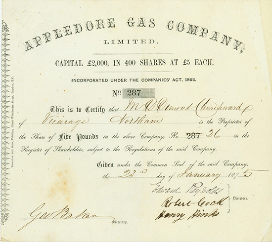 Appledore Gas Company, Limited
