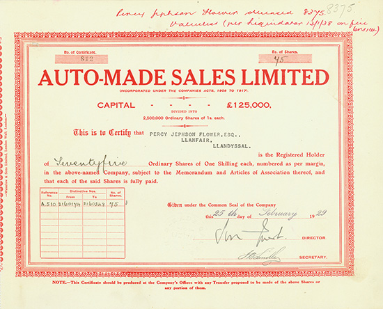 Auto-Made Sales Limited