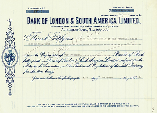 Bank of London & South America Limited