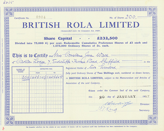 British Rola Limited