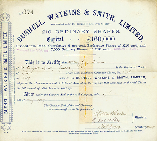Bushell, Watkins & Smith, Limited