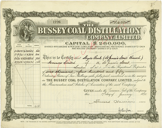 Bussey Coal Distillation Company, Limited