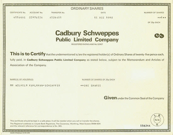 Cadbury Schweppes Public Limited Company