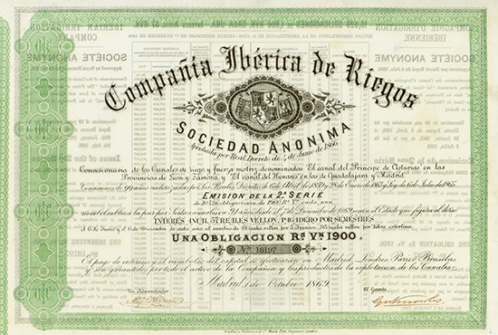 Compañia Ibérica de Riegos Sociedad Anonima / Iberian Irrigation Company