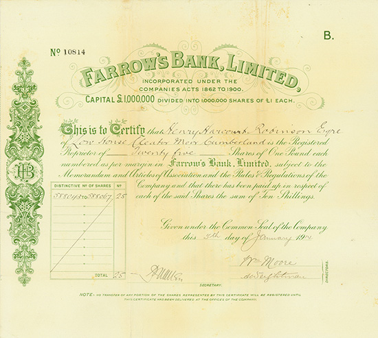Farrow's Bank, Limited