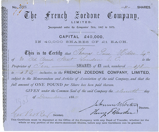 French Zoedone Company, Limited