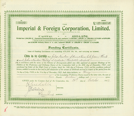 Imperial & Foreign Corporation, Limited