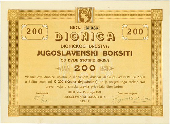 Jugoslavenski Boksiti / Jugoslav Bauxites Ltd. / Bauxites Jugoslaves