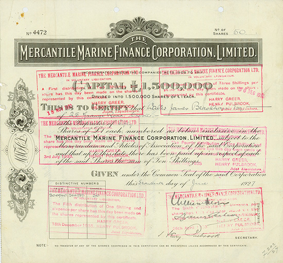 Mercantile Marine Finance Corporation, Limited