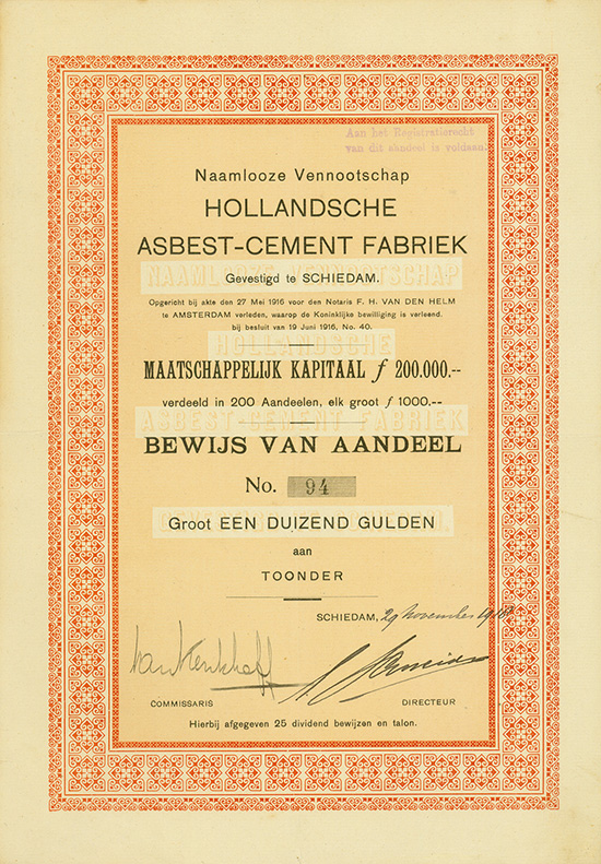 Naamlooze Vennootschap Hollandsche Asbest-Cement Fabriek