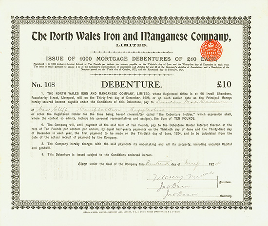 North Wales Iron and Manganese Company, Limited