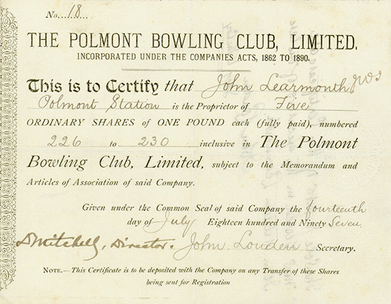 Polmont Bowling Club, Limited
