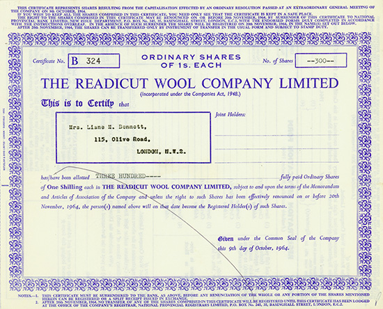 Readicut Wool Company Limited