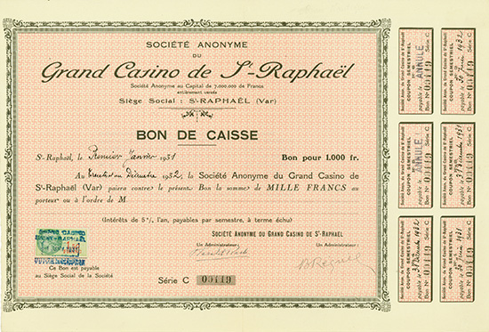 Société Anonyme du Grand Casino de St.-Raphaël 