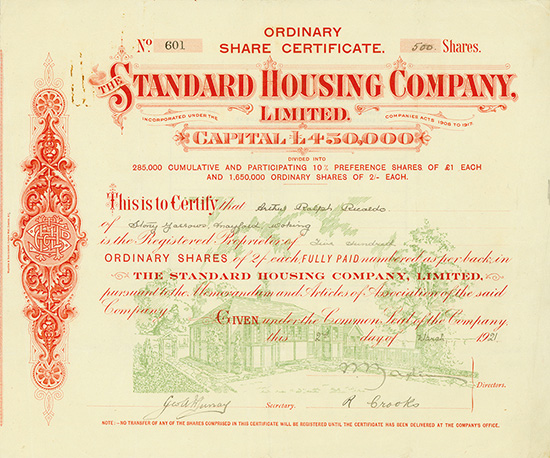 Standard Housing Company, Limited